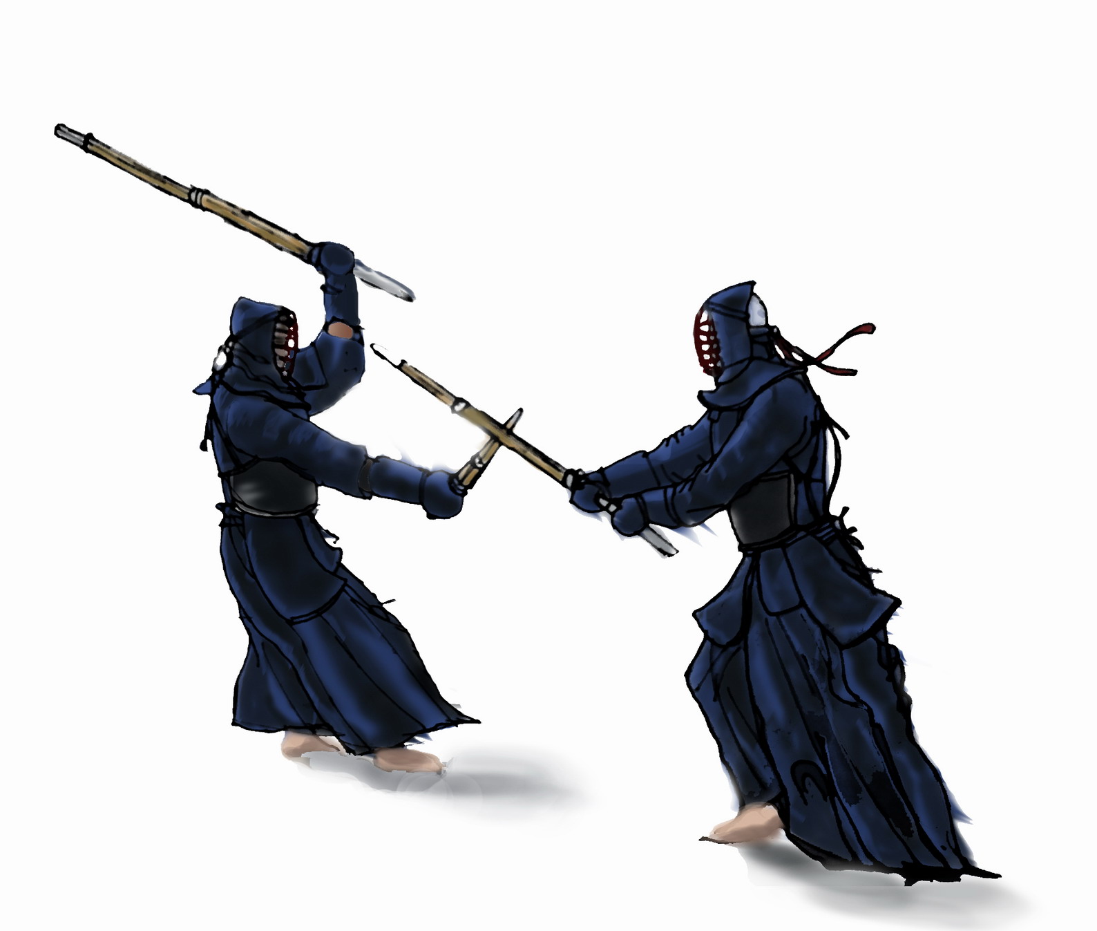 Владение двумя оружиями. Кендо нагината. Японское боевое искусство кендо. Кендо бой референс. Воин кендо.